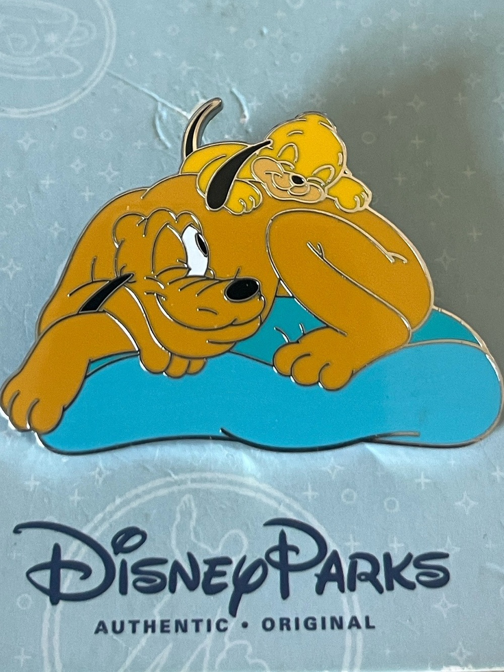 Disney Parks Pluto Dog Sleeping Baby Pluto Trading Pin